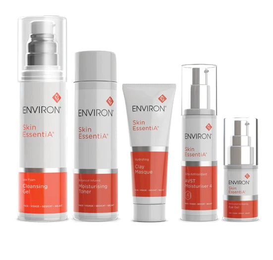 Environ Youth EssentiA Skincare lijn - Geavanceerde anti-rimpelverzorging voor jeugdige, veerkrachtige huid. Verkrijgbaar in onze online winkel en fysieke locaties in Balen bij Lisa Bosmans Skincare, ideaal voor huidverjonging.