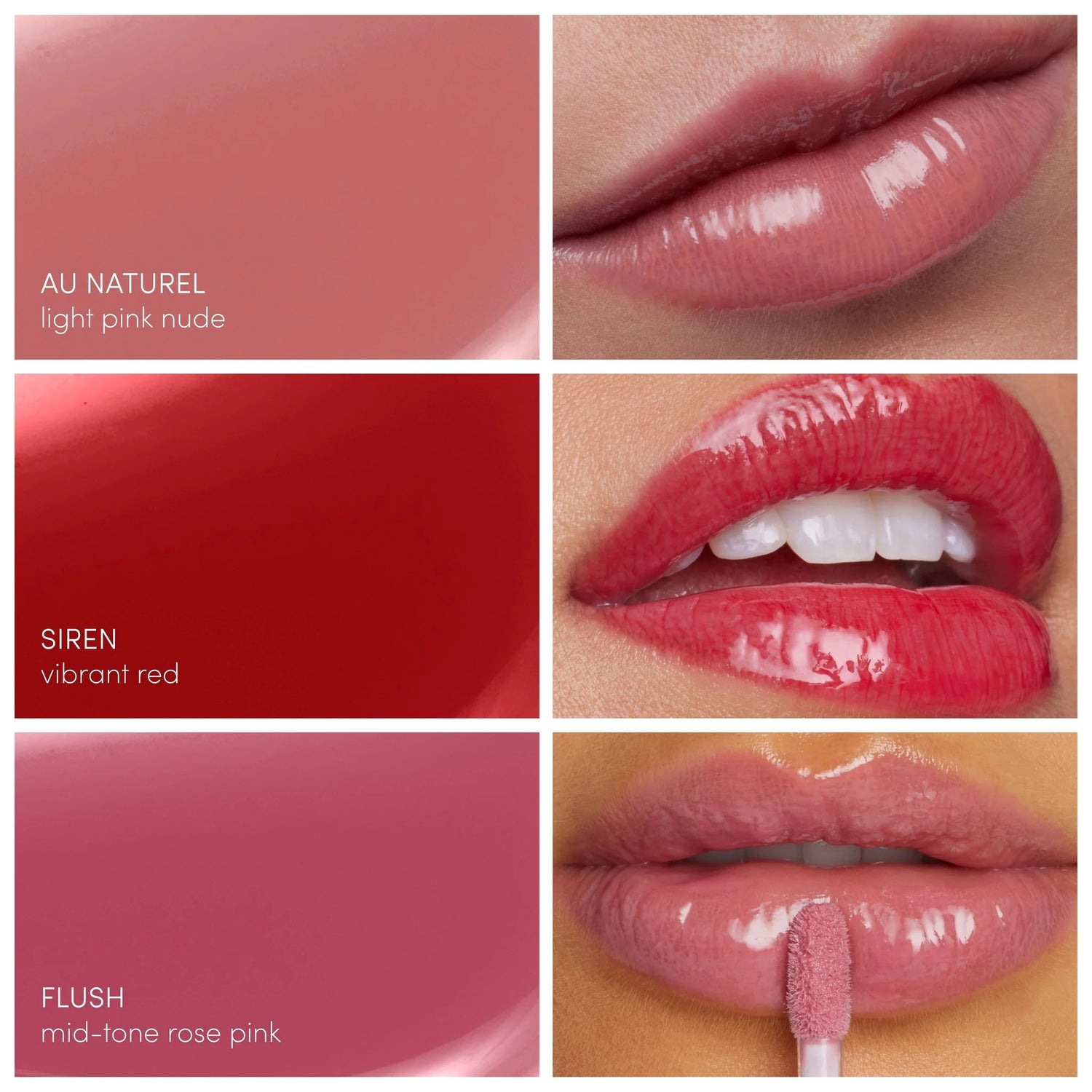 Glaze & Glow lipgloss trio