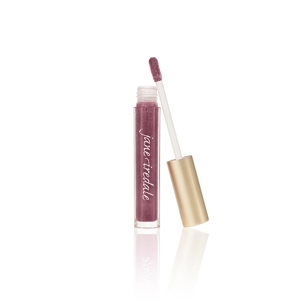 Paarse herstellende lipgloss van Jane Iredale voor langdurige hydratatie en verzorging bij Lisa Bosmans Skincare
